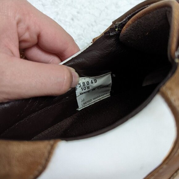 Footjoy Men's SuperLites Spiked Golf Shoes White Brown Style 58049 US Size 10M - Picture 5 of 8